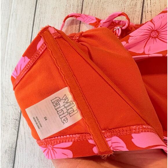 Wild Fable Womens Underwire Bikini Top Floral Multicolor Plus Size 24 - Picture 4 of 5